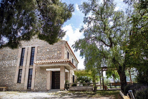 Vista exterior villa rural con piscina - Caserío Lo Bulle Almería